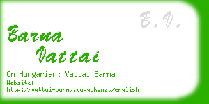 barna vattai business card